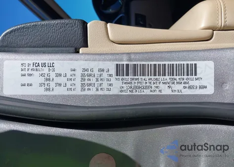 2017 Jeep Grand Cherokee Limited 4X2 z USA, uszkodzony, nr VIN 1C4RJEBG8HC635974